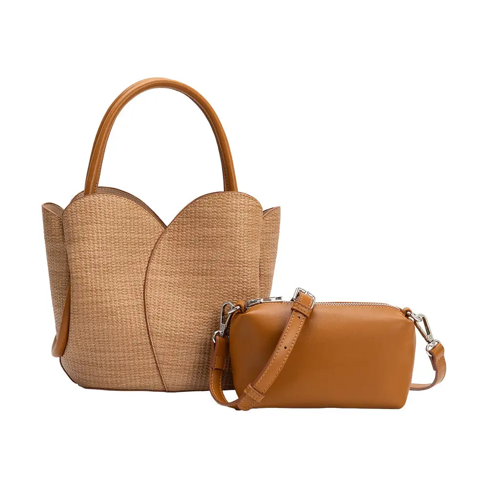 Tulip Raffia Handbag
