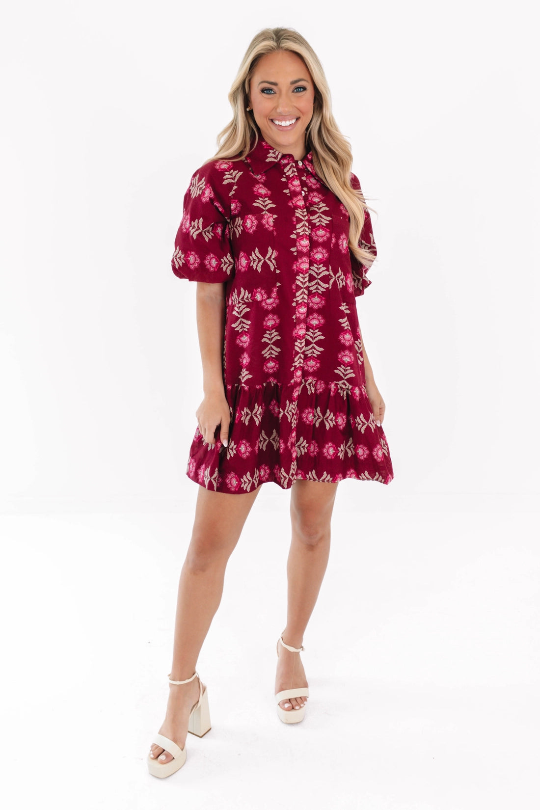 Athena Puff Sleeve Dress