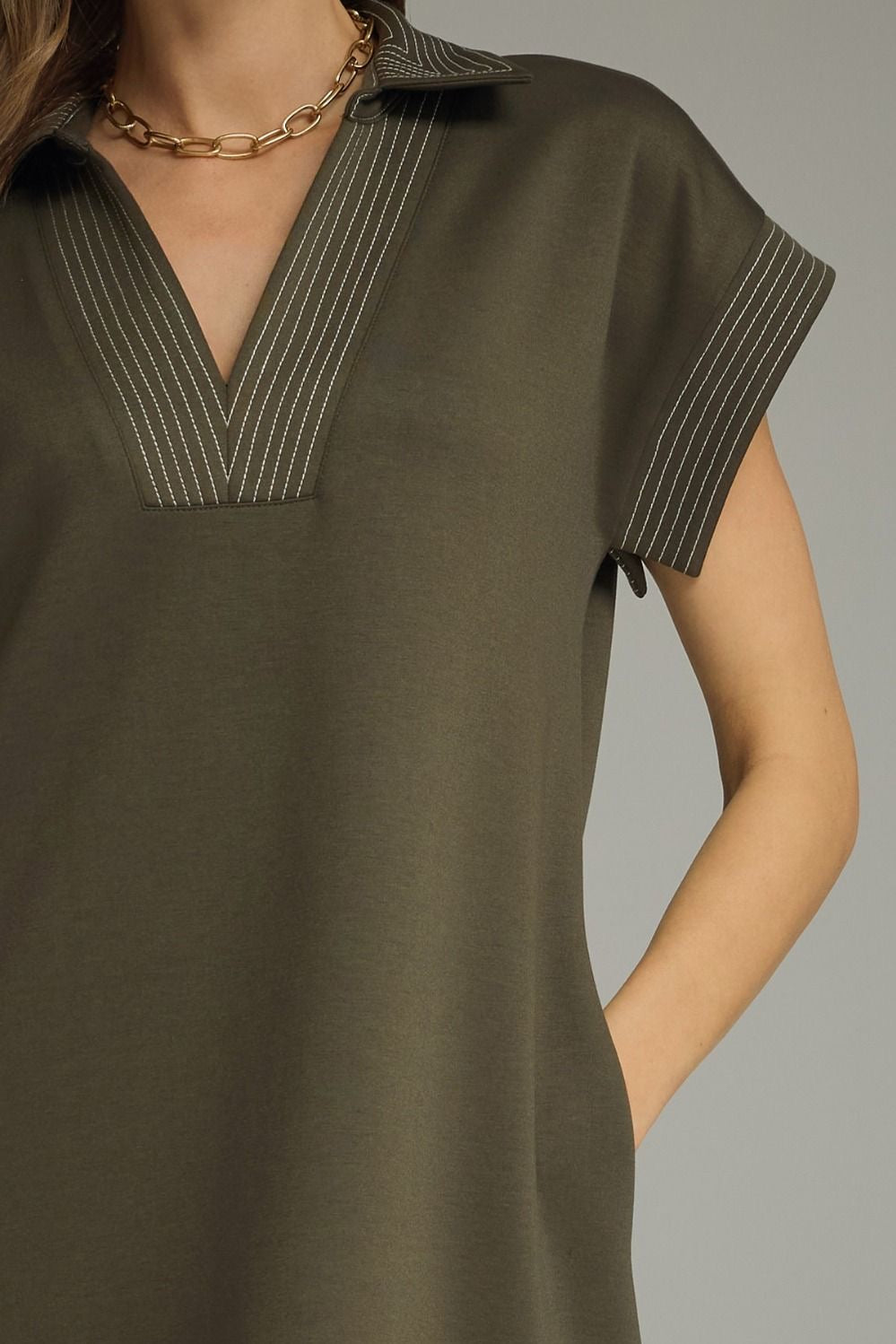 Belmont Olive Dress