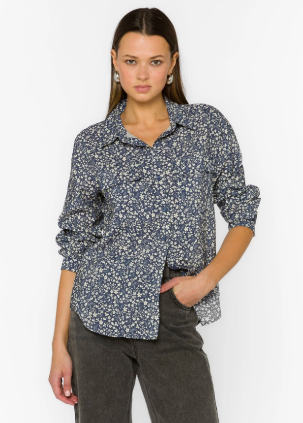 Talma Top - Midnight Navy Floral