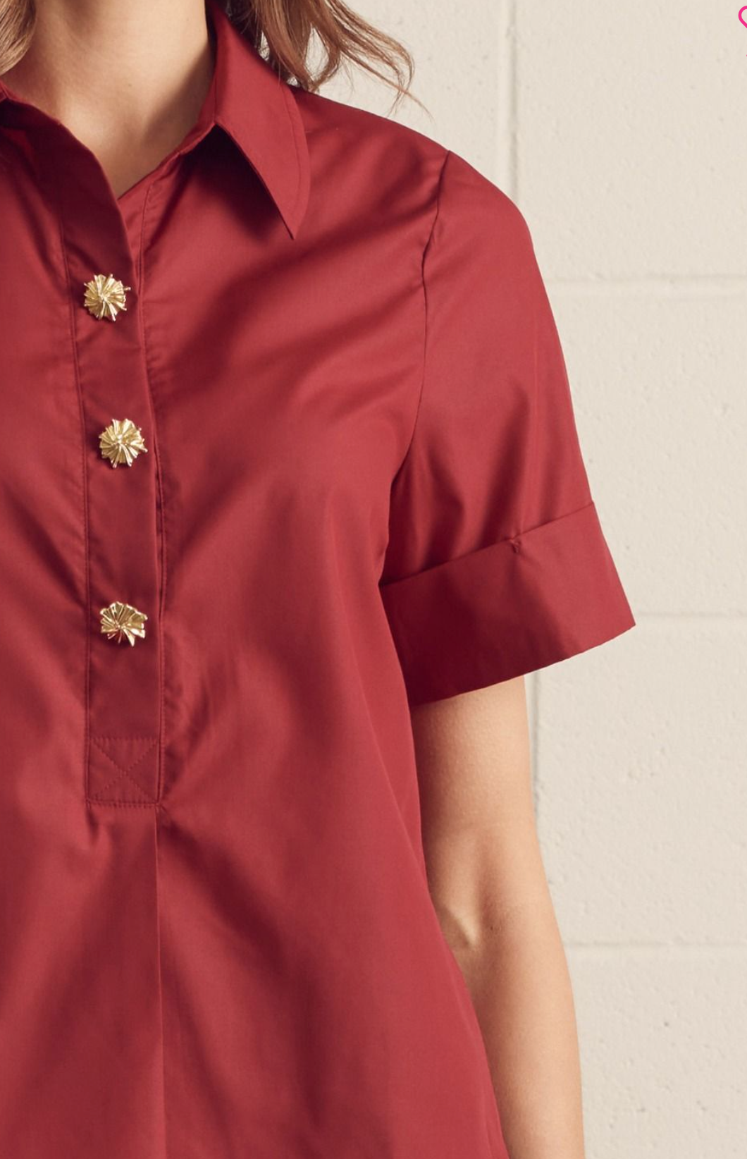 Navarre Blouse Crimson