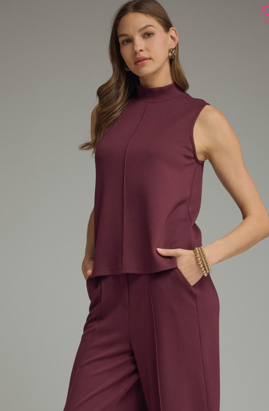 Isla Top- Burgundy