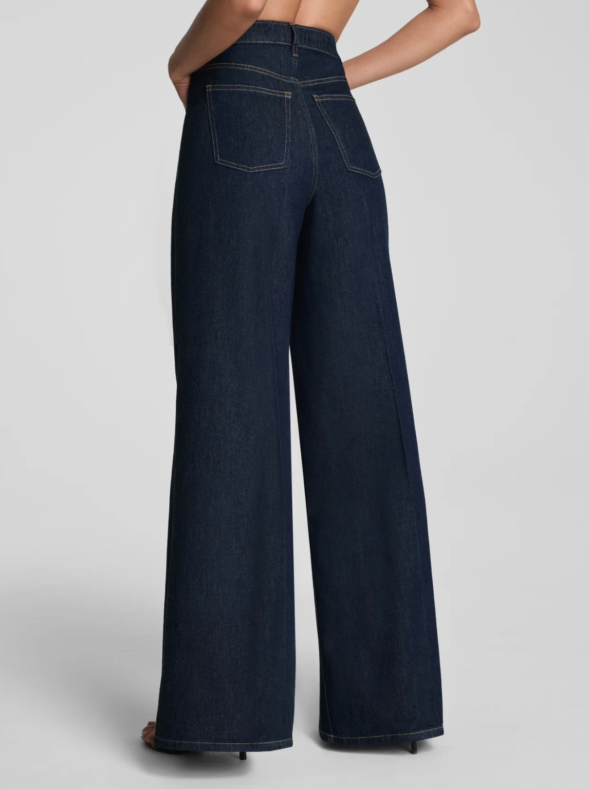 SpanxSuperSmooth Lightweight Super Wide Leg Jeans- Deep Sea
