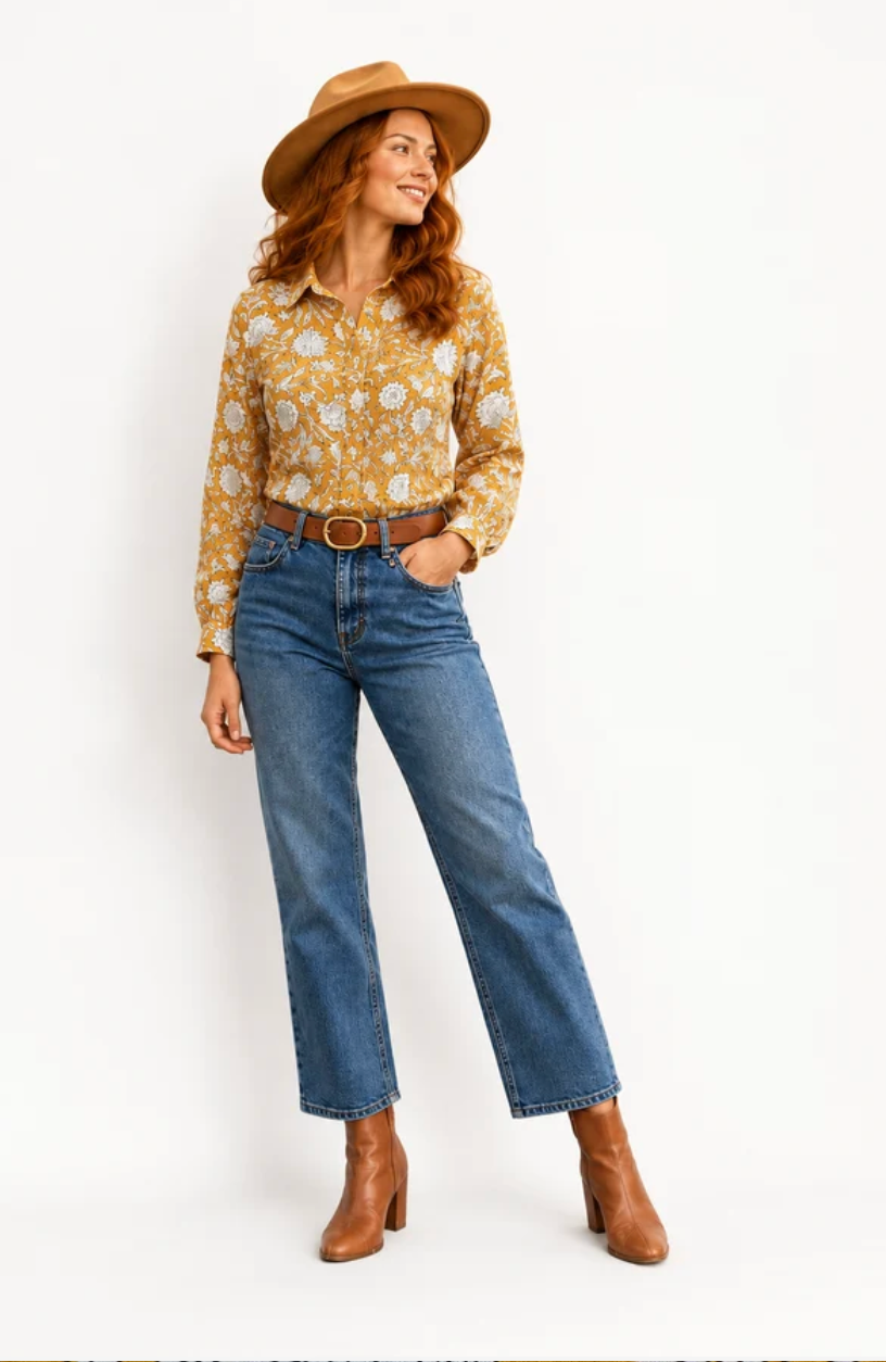 Good Boyfriend Shirt- Wildflower Maize