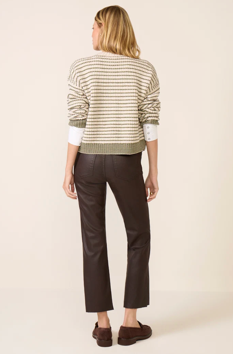 Kelsey High Rise Ankle Flare Jean - Brown