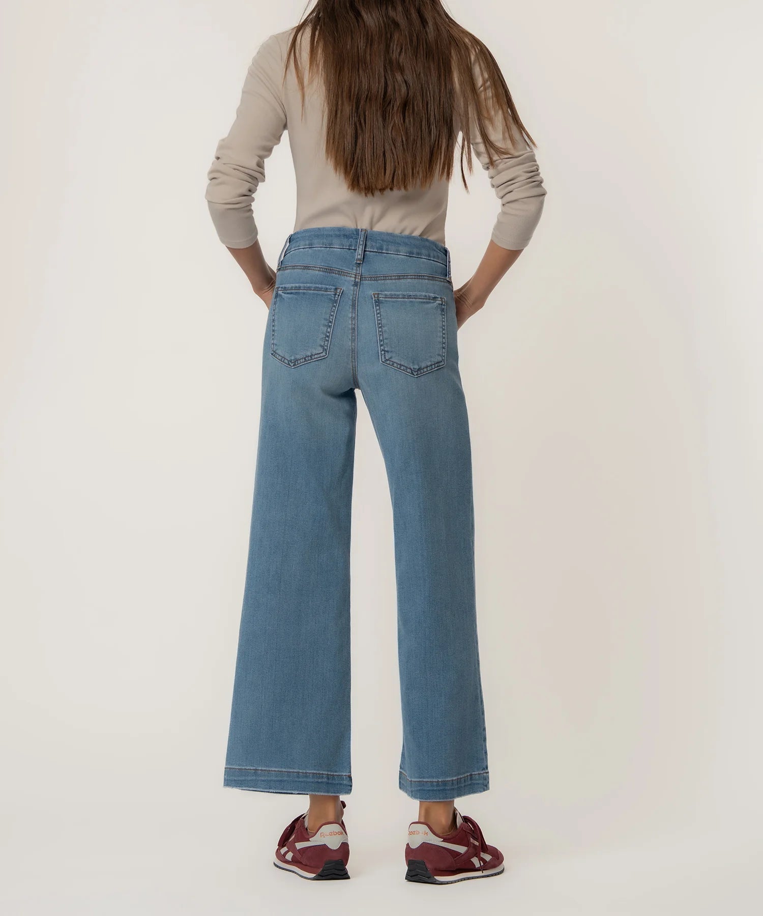 Meg High Ride Wide Leg with Patch Pockets