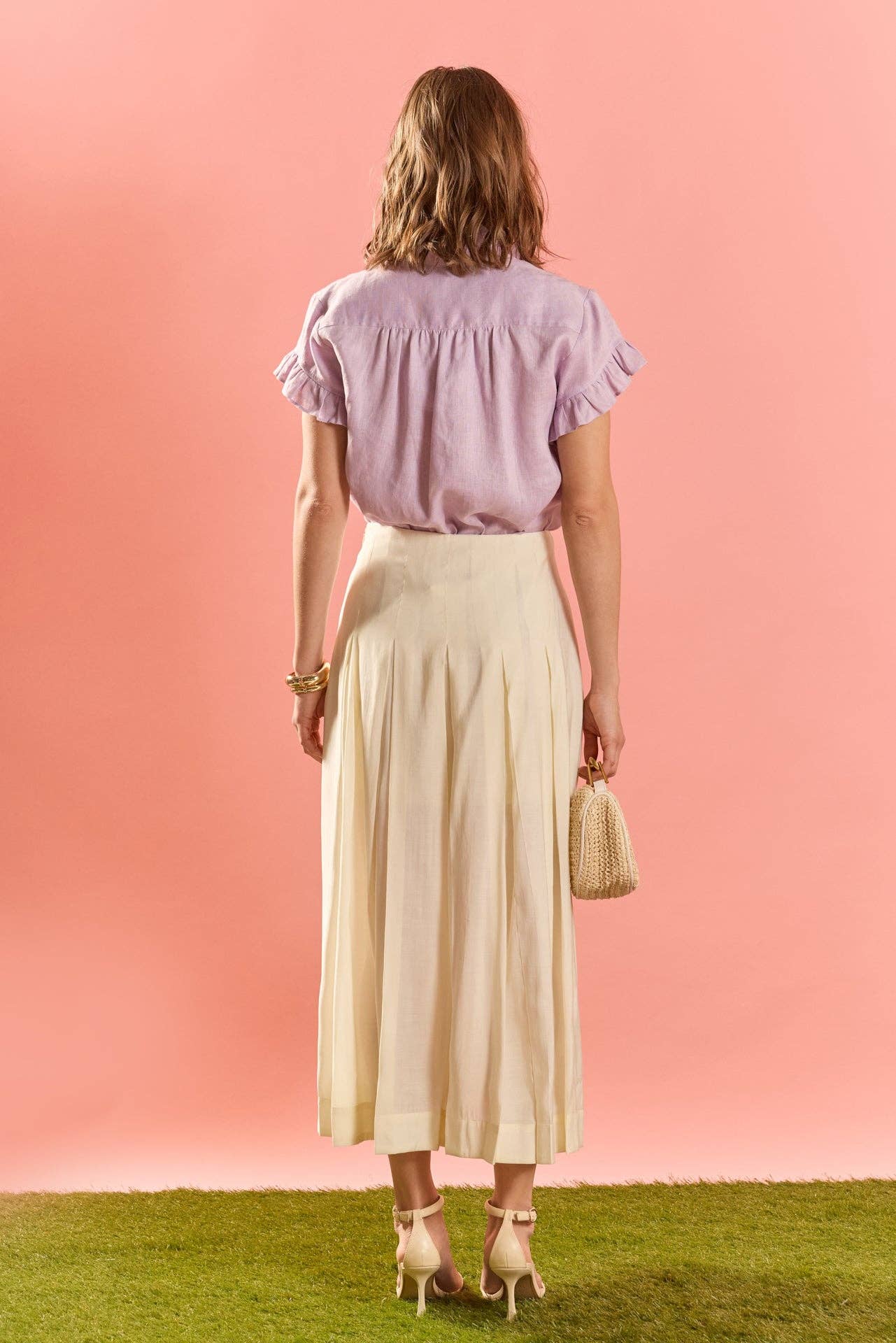 Linen Ruffle Shirt