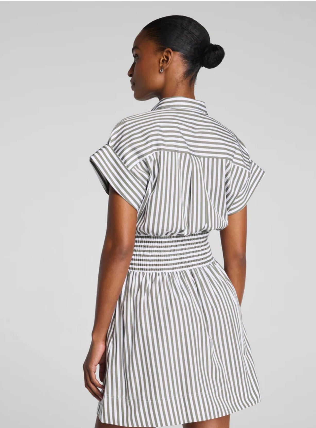 Poplin Smocked Dress-Shade