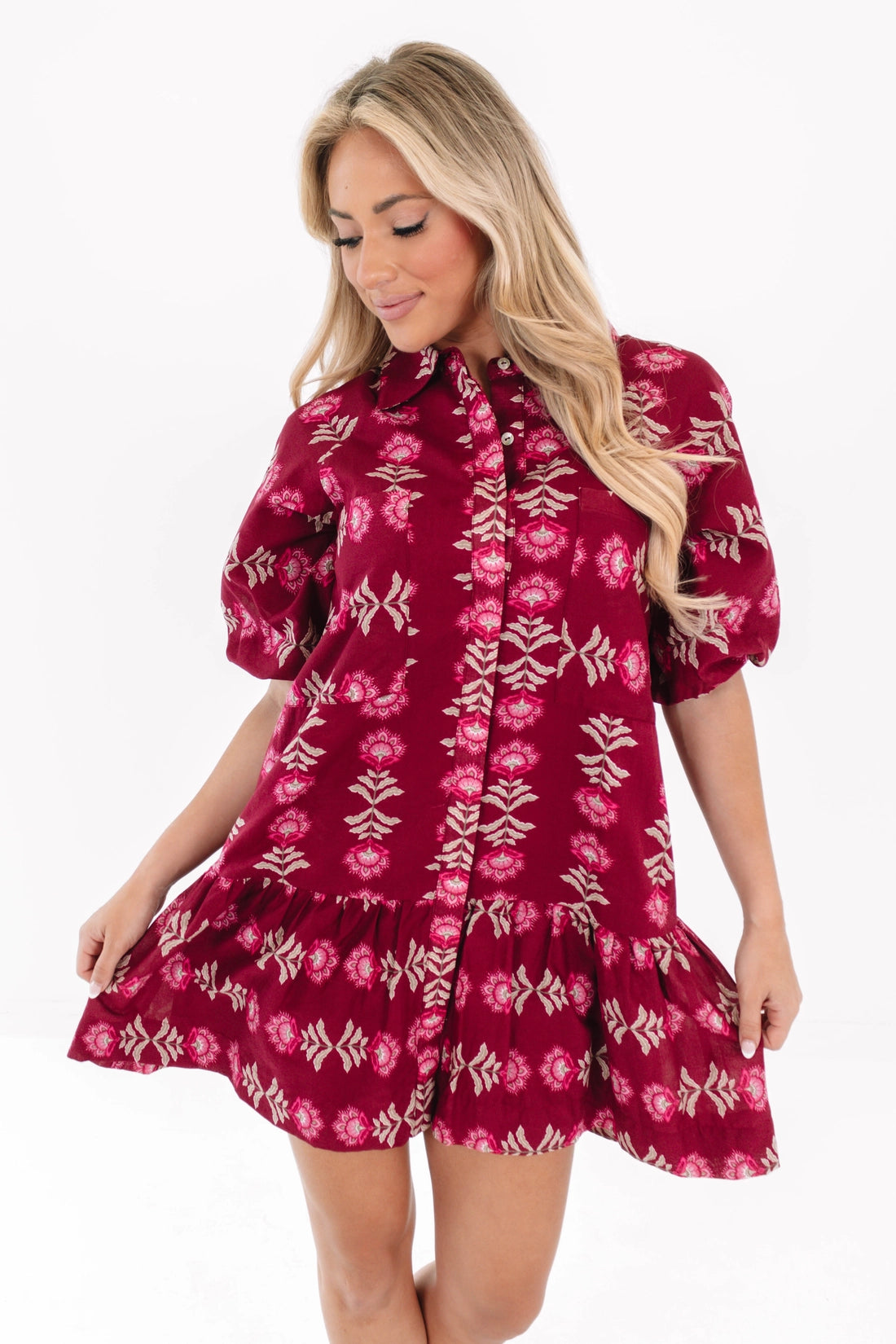 Athena Puff Sleeve Dress