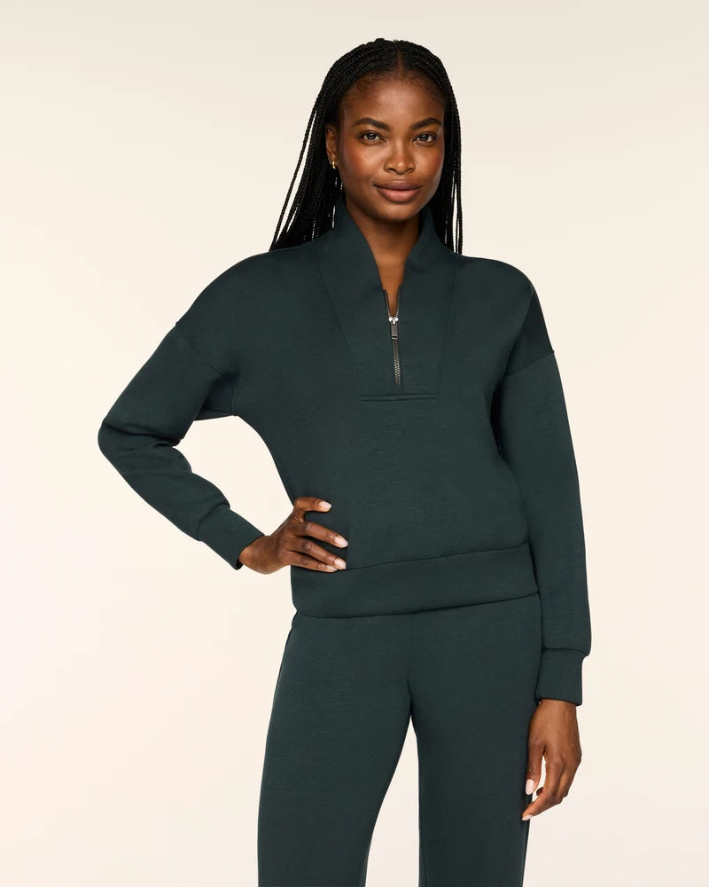 Airessentials Shawl Collar Half Zip- Night Forest