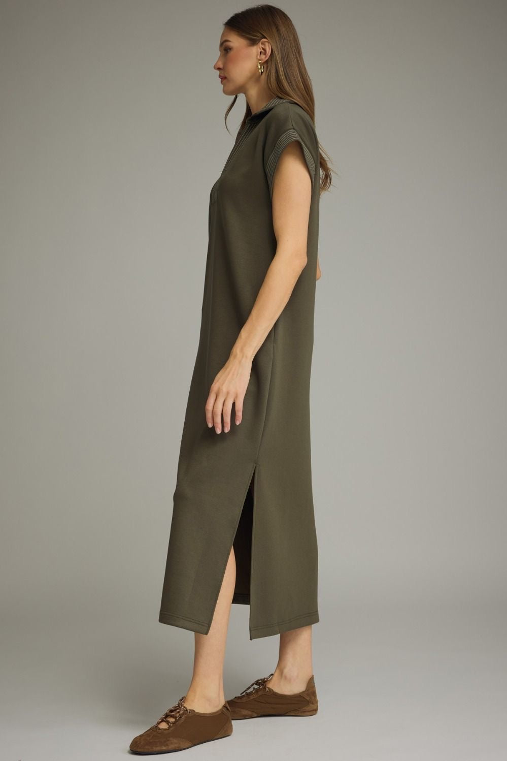 Belmont Olive Dress