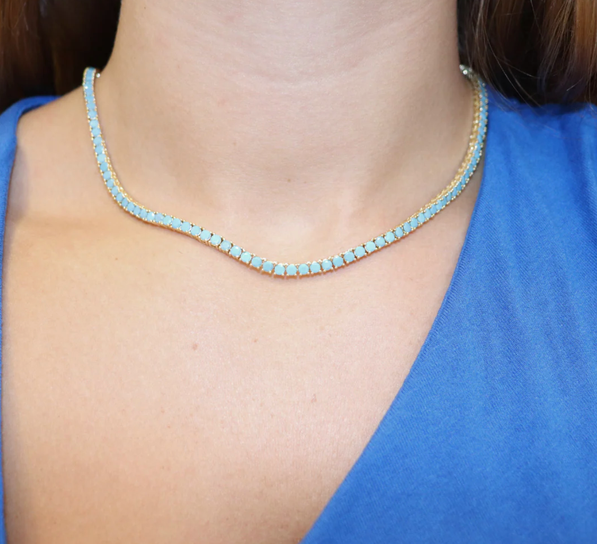 Turquoise Tennis Necklace