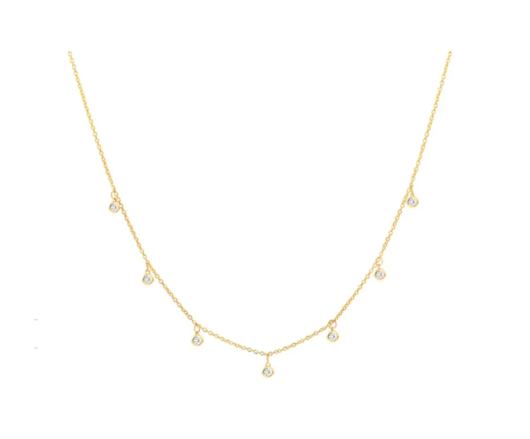 Diamond Multi Drop Necklace