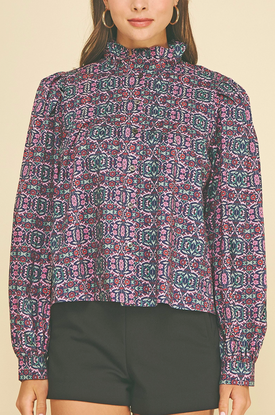 Onalaska Navy Top