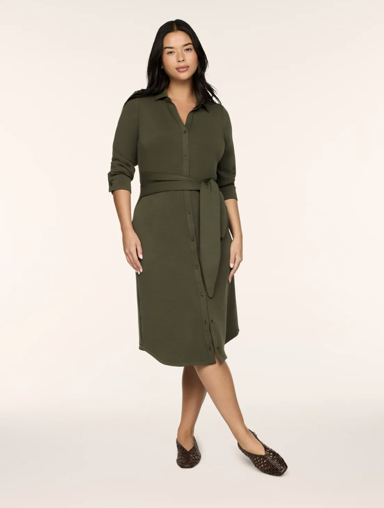 Airessentials Tie-Waist Midi Dress