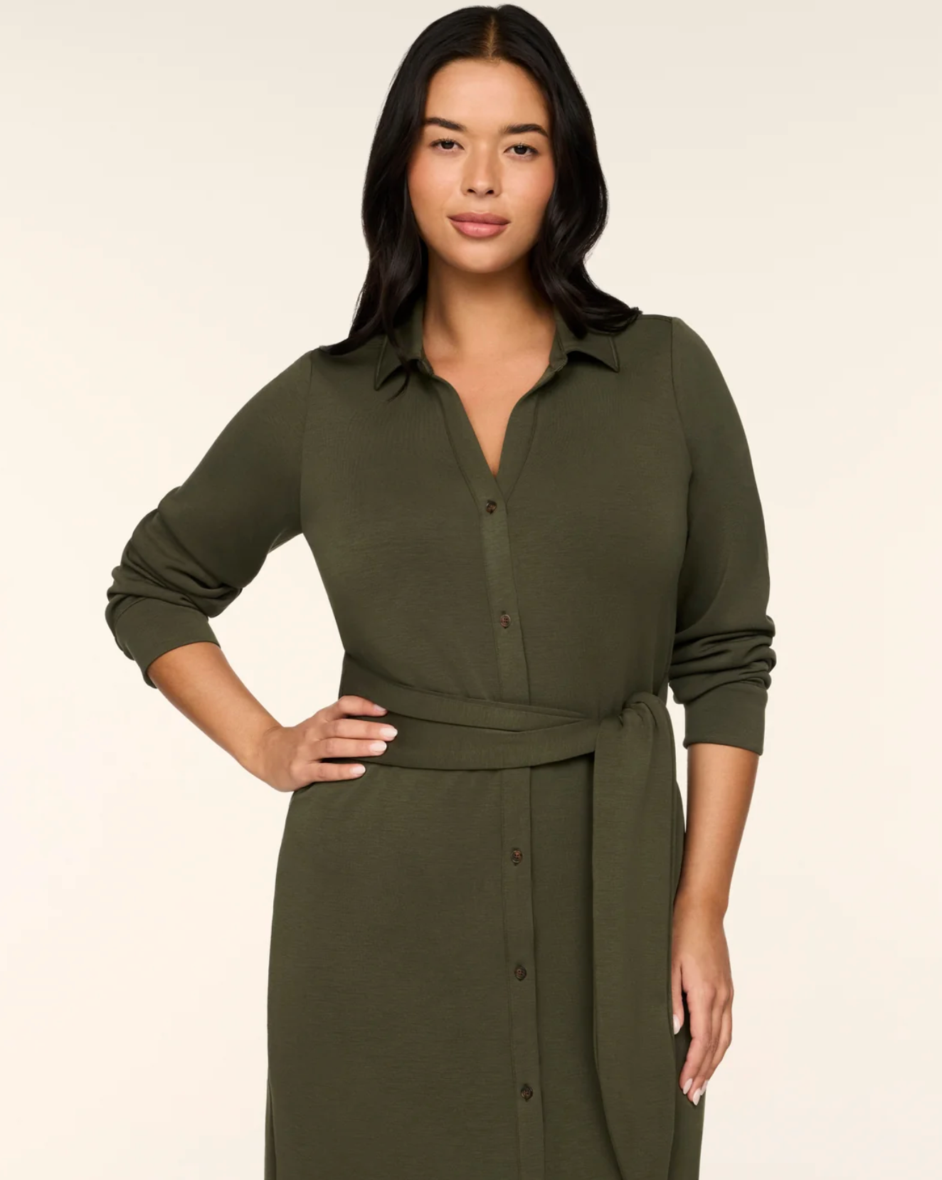 Airessentials Tie-Waist Midi Dress