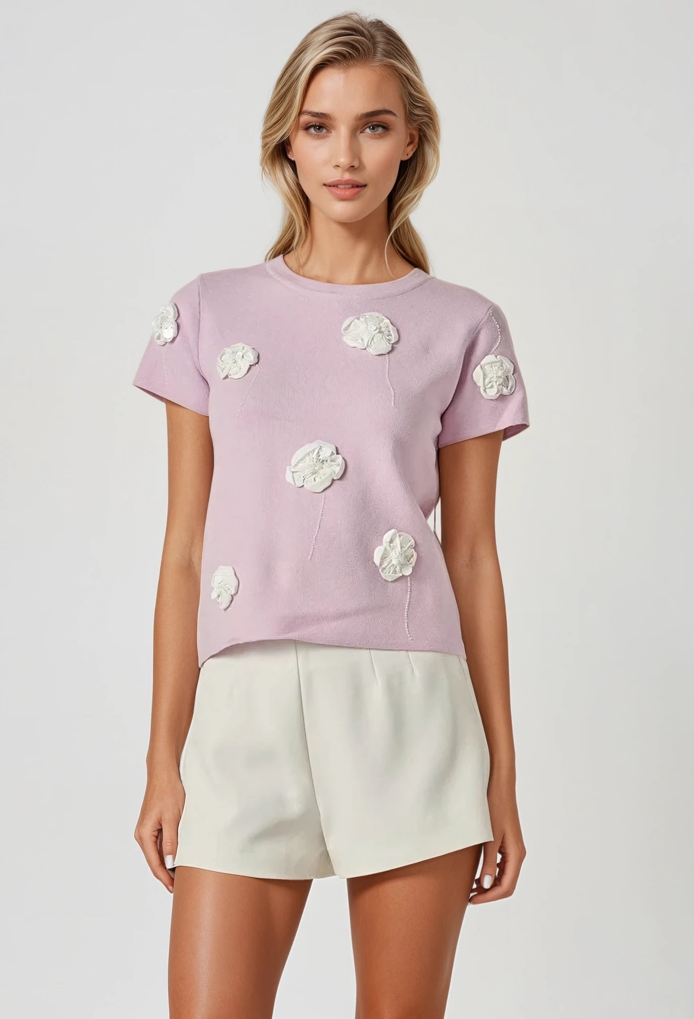 3D Flower Knit Top